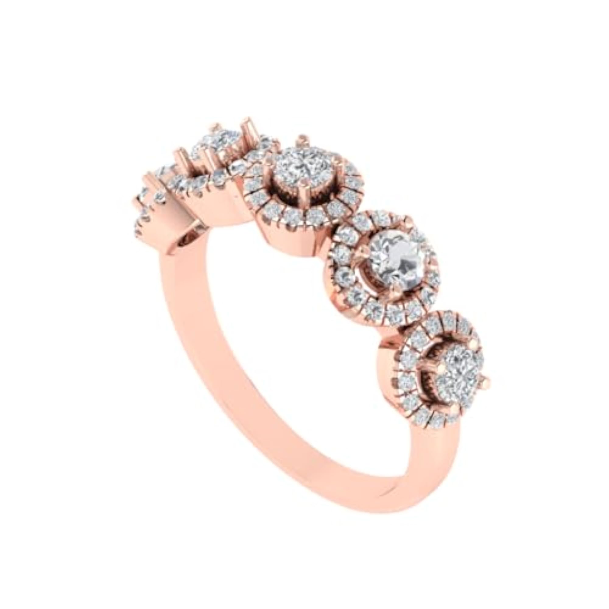 Women's 925 Sterling Silver Designer Fancy Ring, Gold & Rose Gold Plating